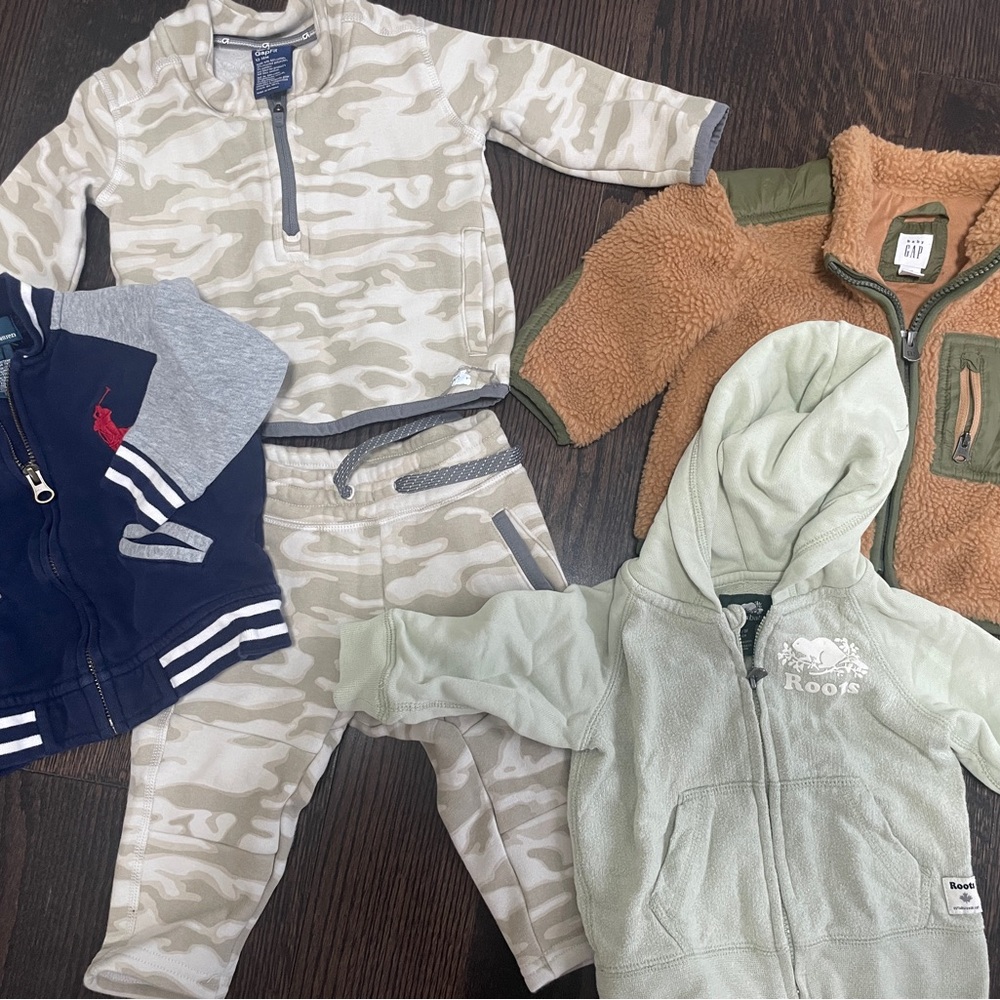 5 for $38, baby boy jackets and hoodie, 6-18 months